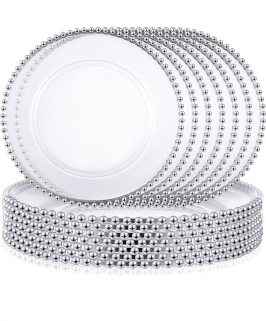 Acrylic Beaded Charger Rental