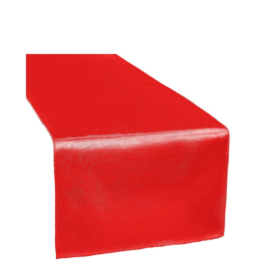 Red Satin Table Runner Rental