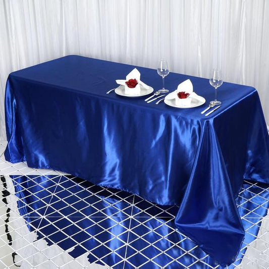 BLUE RECTANGLE TABLECLOTH 90X132